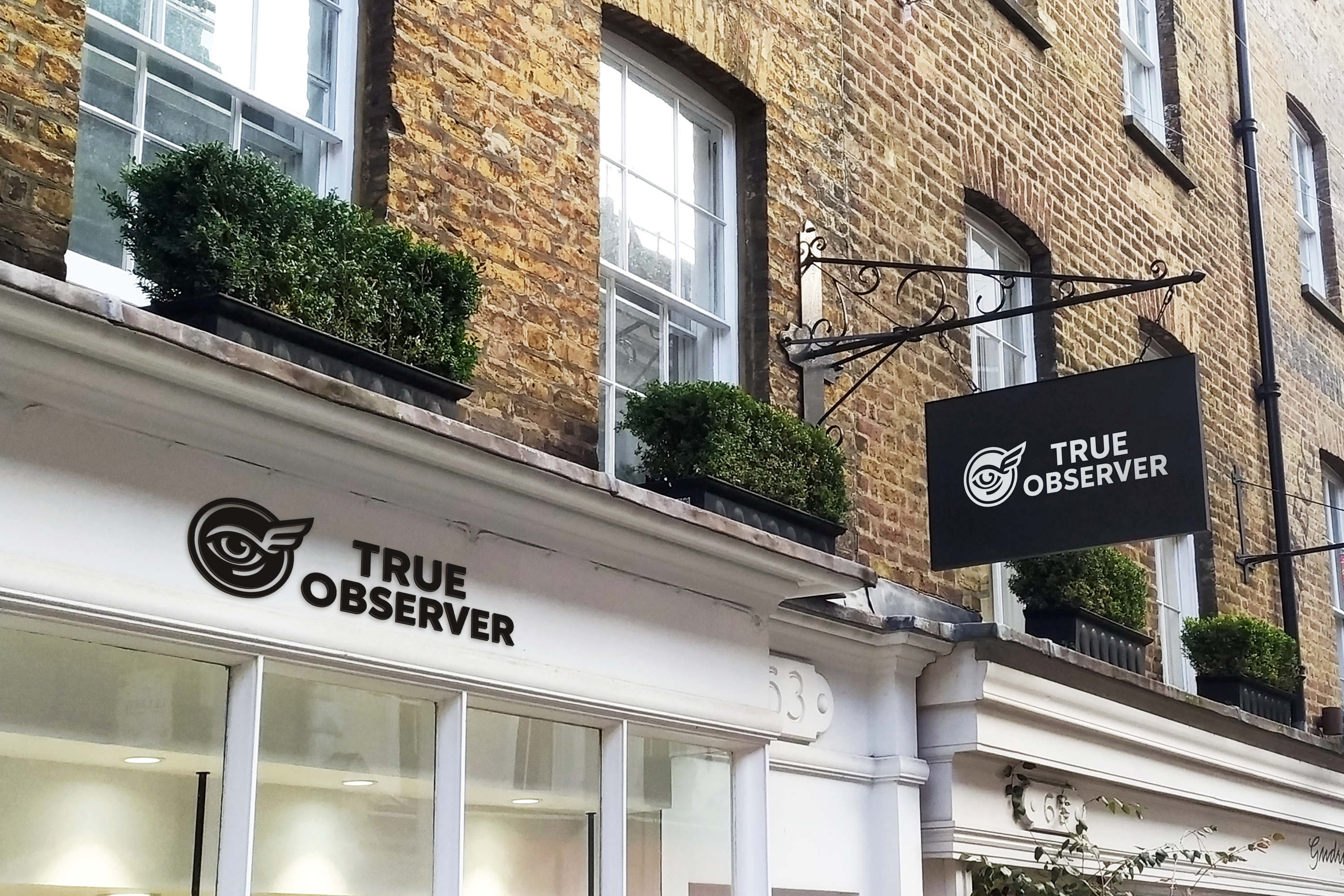 True Observer sign in London