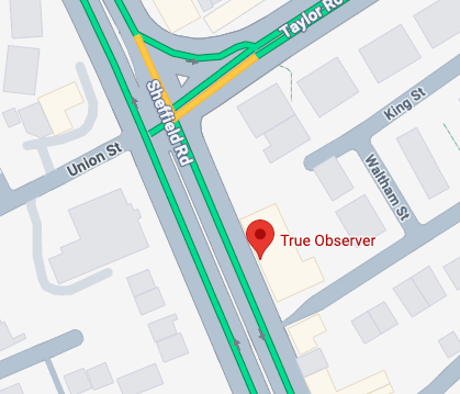 Map showing 98 Sheffield Road, Barnsley